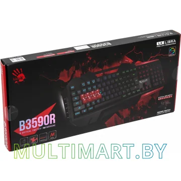 Клавиатура A4Tech BLOODY B3590R (черный/красный) картинка 3